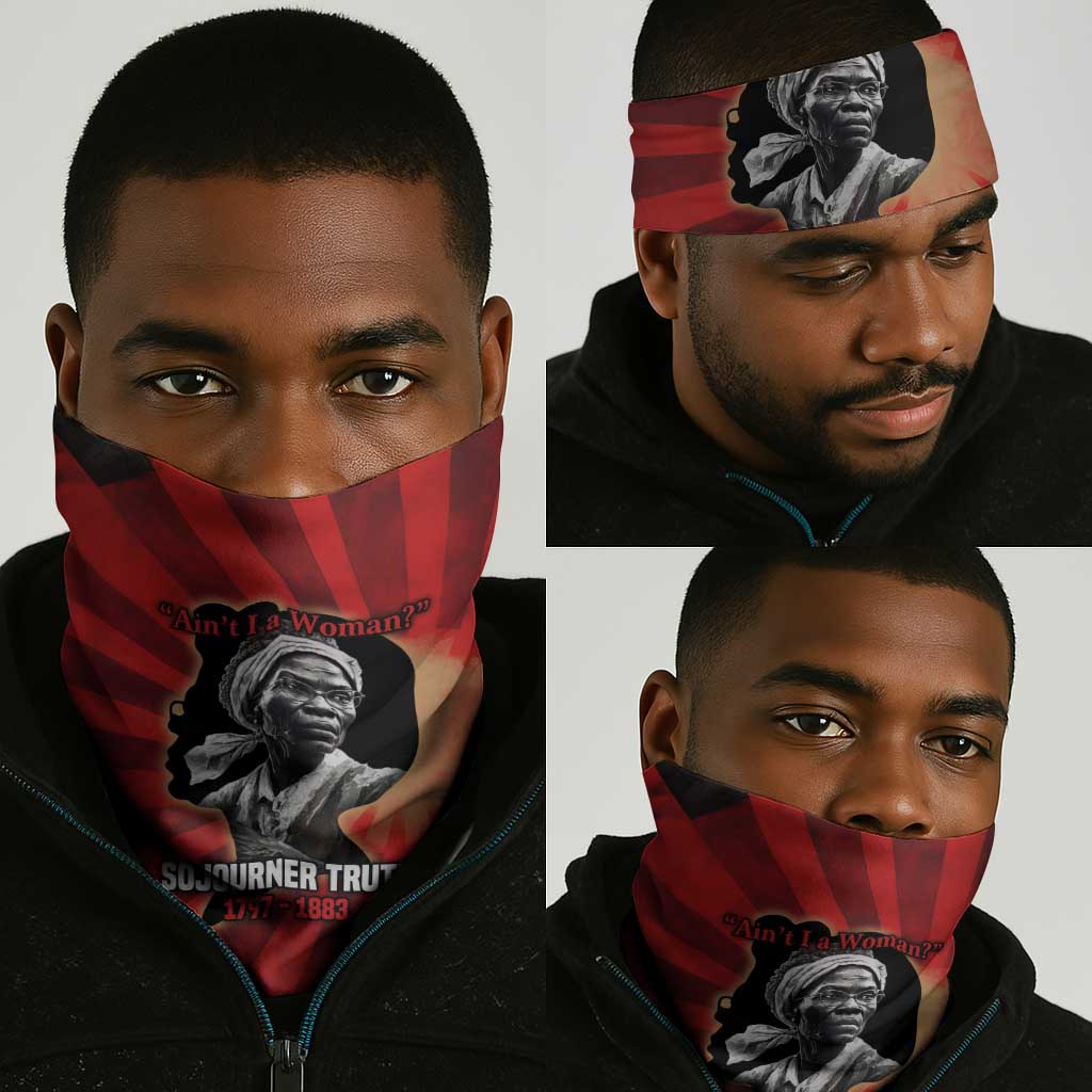 Sojourner Truth Neck Gaiter Ain’t I a Woman - Akron 1851 Speech Tribute Design - Wonder Print Shop