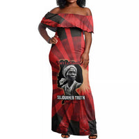 Sojourner Truth Off Shoulder Maxi Dress Ain’t I a Woman - Akron 1851 Speech Tribute Design - Wonder Print Shop