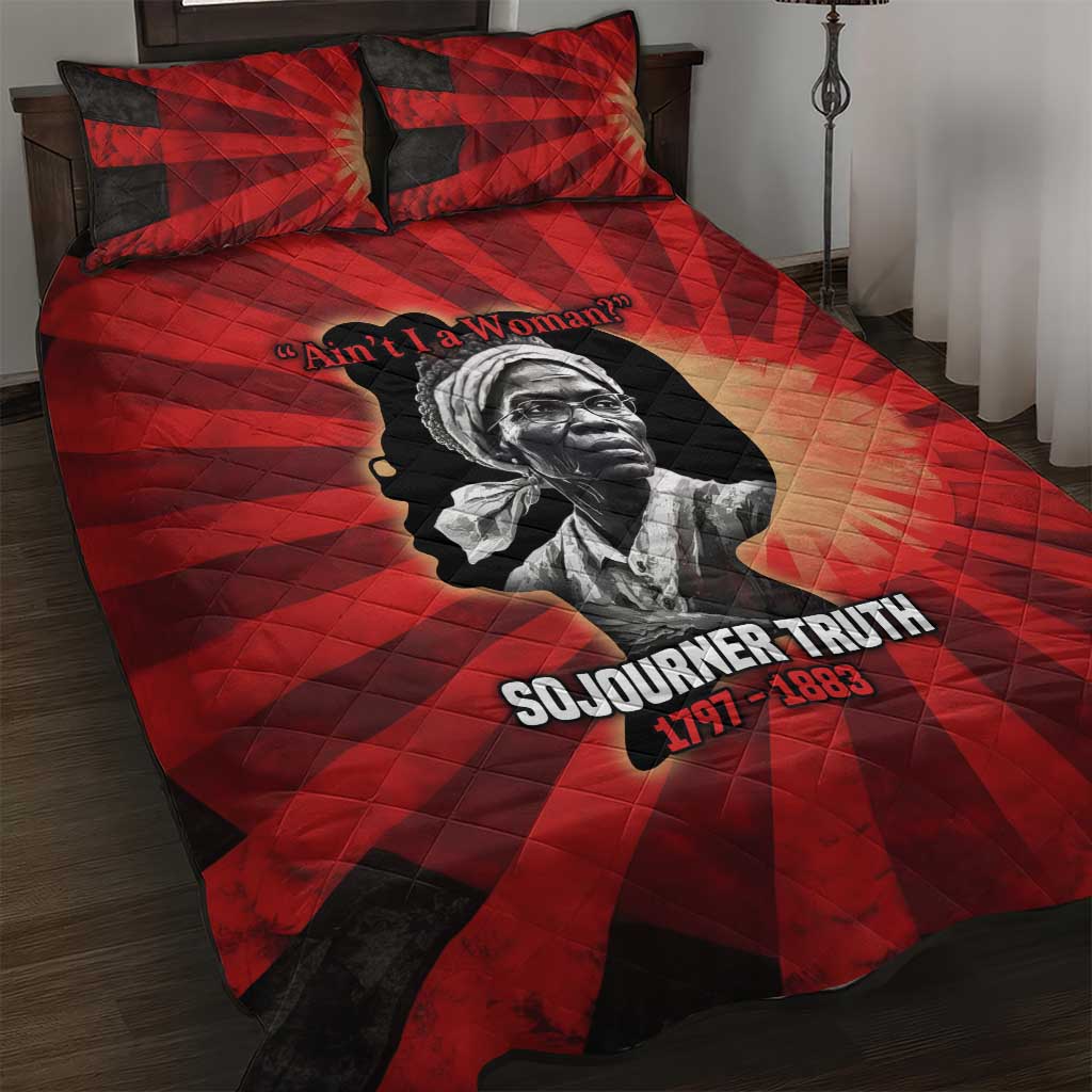 Sojourner Truth Quilt Bed Set Ain’t I a Woman - Akron 1851 Speech Tribute Design - Wonder Print Shop