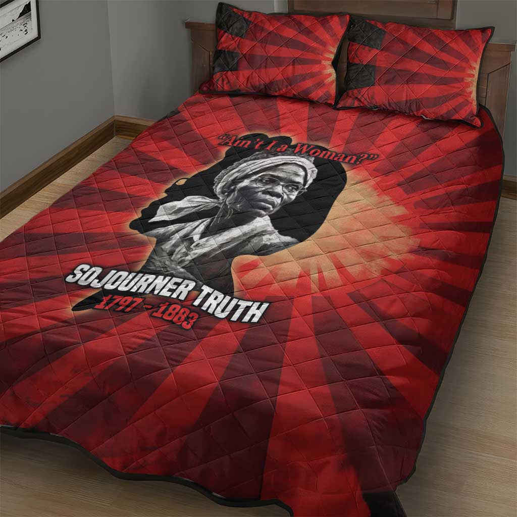 Sojourner Truth Quilt Bed Set Ain’t I a Woman - Akron 1851 Speech Tribute Design - Wonder Print Shop
