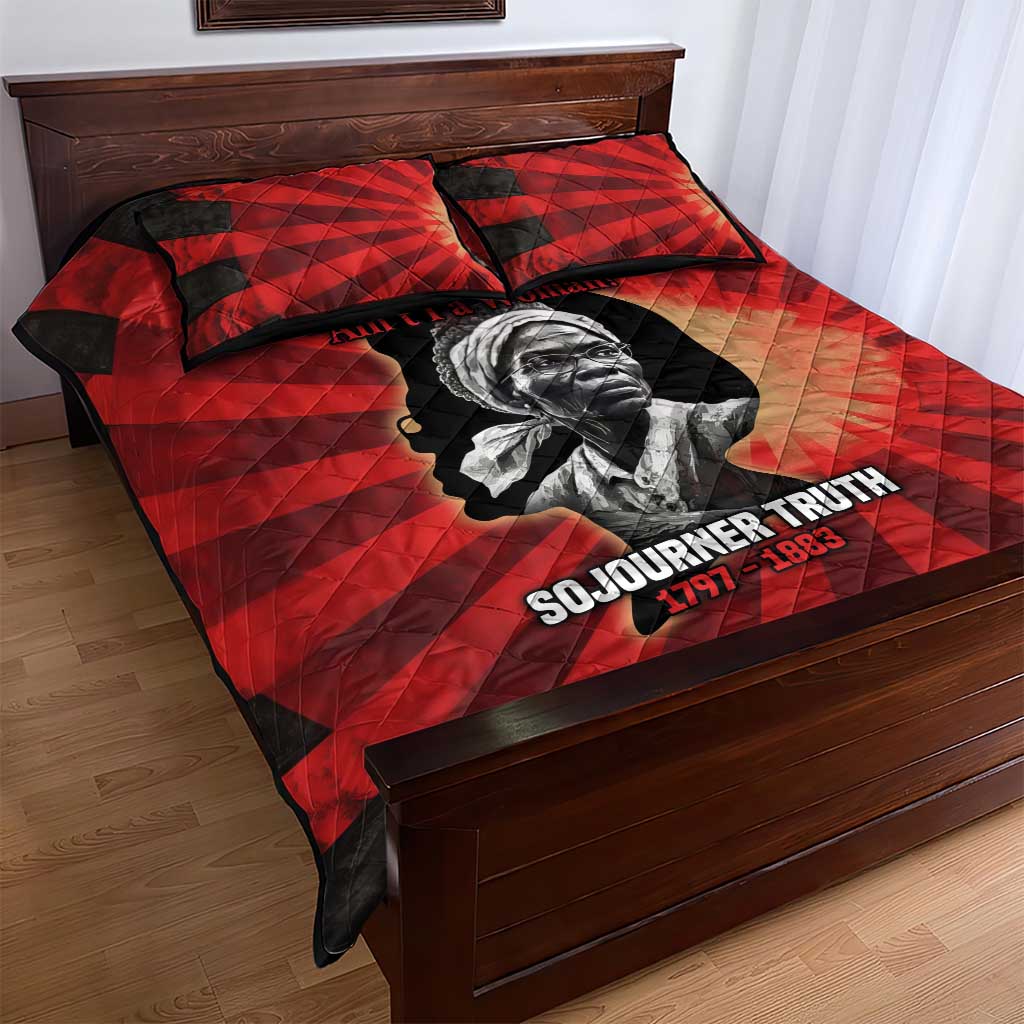 Sojourner Truth Quilt Bed Set Ain’t I a Woman - Akron 1851 Speech Tribute Design - Wonder Print Shop
