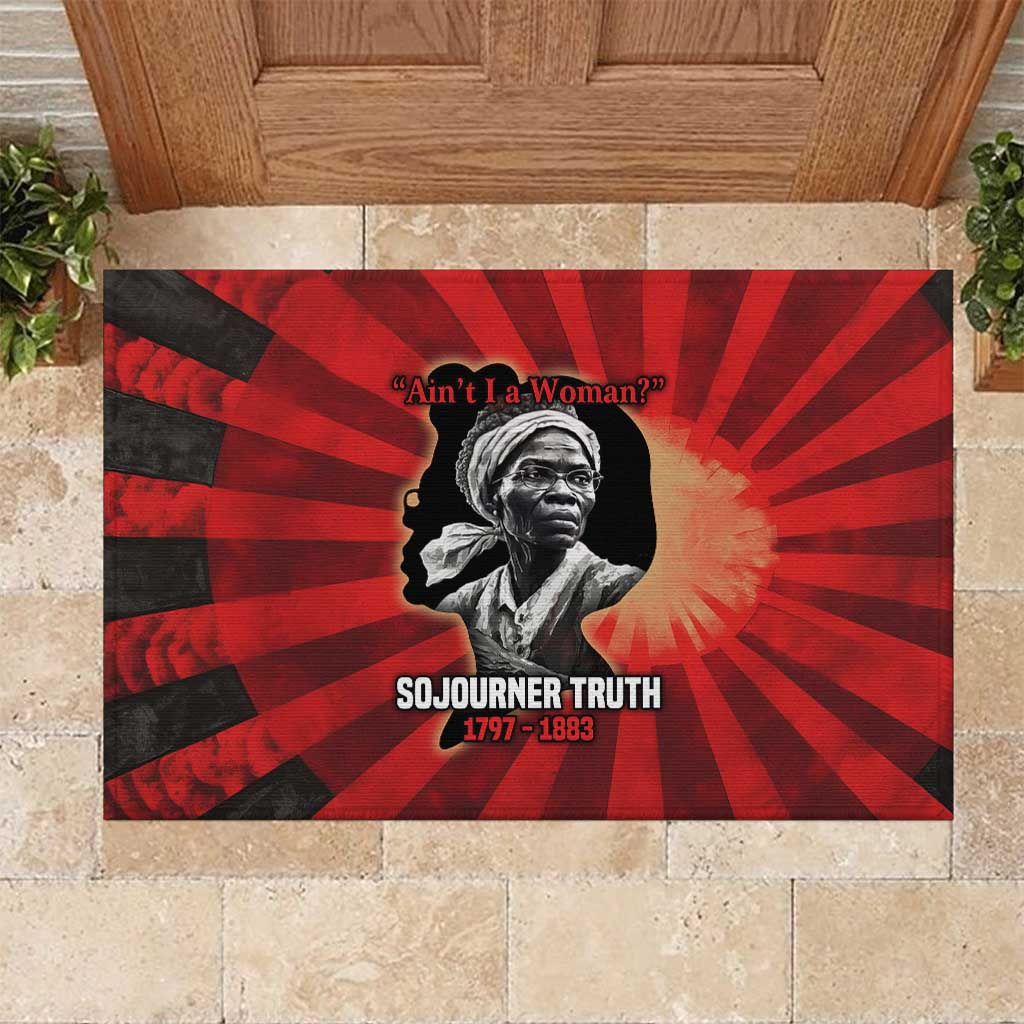 Sojourner Truth Rubber Doormat Ain’t I a Woman - Akron 1851 Speech Tribute Design - Wonder Print Shop