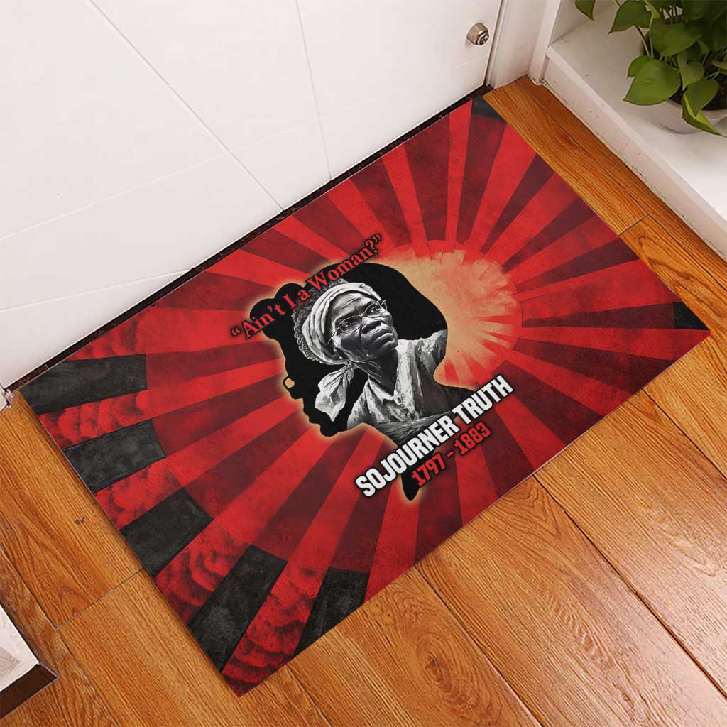 Sojourner Truth Rubber Doormat Ain’t I a Woman - Akron 1851 Speech Tribute Design - Wonder Print Shop