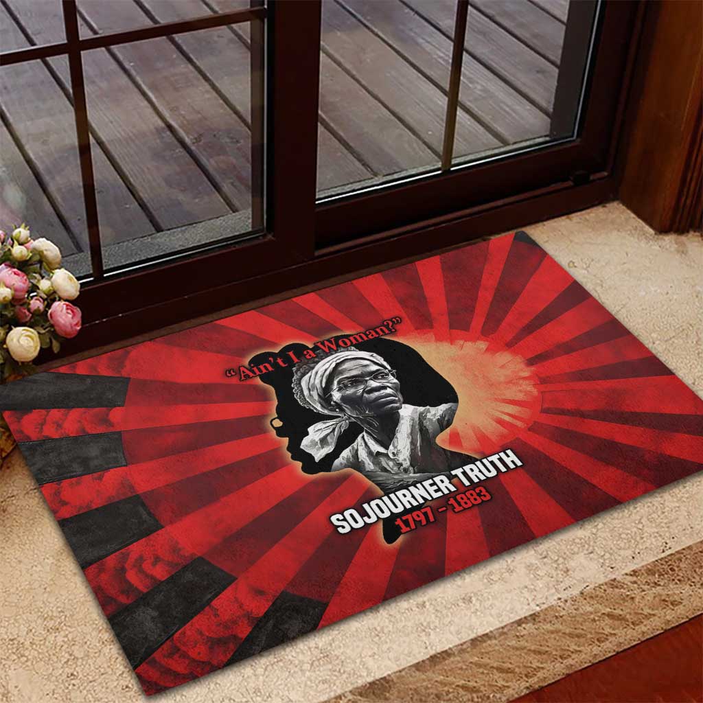 Sojourner Truth Rubber Doormat Ain’t I a Woman - Akron 1851 Speech Tribute Design - Wonder Print Shop