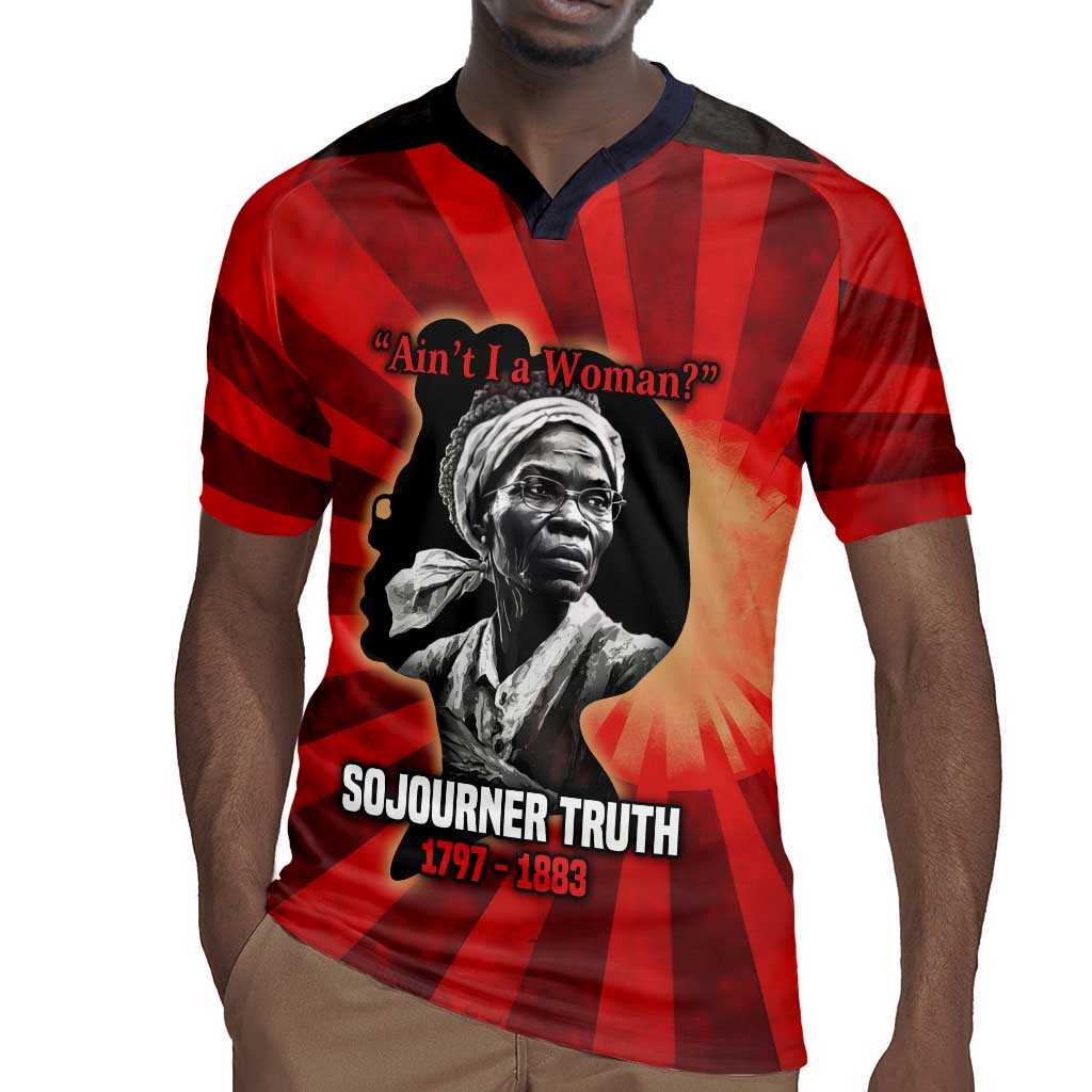 Sojourner Truth Rugby Jersey Aint I a Woman - Akron 1851 Speech Tribute Design TS04
