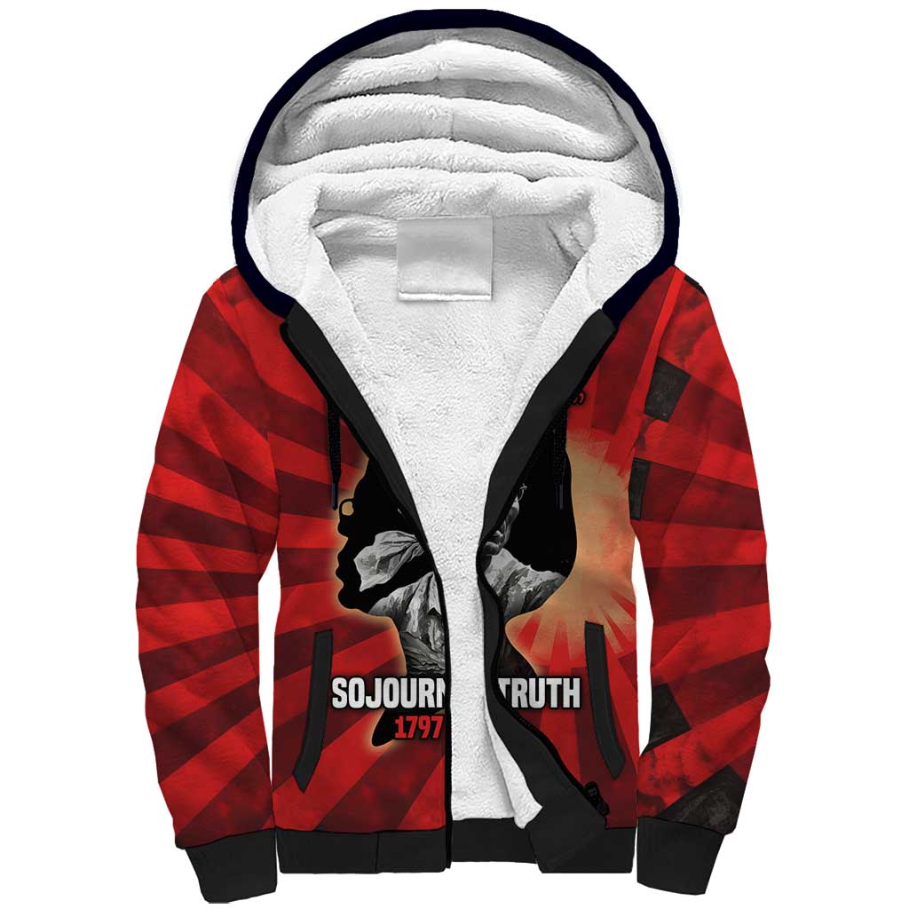 Sojourner Truth Sherpa Hoodie Ain’t I a Woman - Akron 1851 Speech Tribute Design - Wonder Print Shop