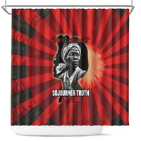 Sojourner Truth Shower Curtain Ain’t I a Woman - Akron 1851 Speech Tribute Design - Wonder Print Shop