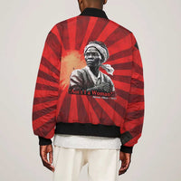 Sojourner Truth Sleeve Zip Bomber Jacket Ain’t I a Woman - Akron 1851 Speech Tribute Design - Wonder Print Shop