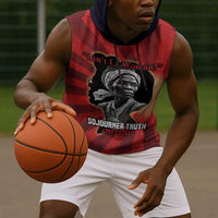 Sojourner Truth Sleeveless Hoodie Ain’t I a Woman - Akron 1851 Speech Tribute Design - Wonder Print Shop