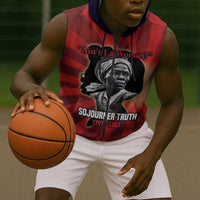 Sojourner Truth Sleeveless Zip Hoodie Ain’t I a Woman - Akron 1851 Speech Tribute Design - Wonder Print Shop