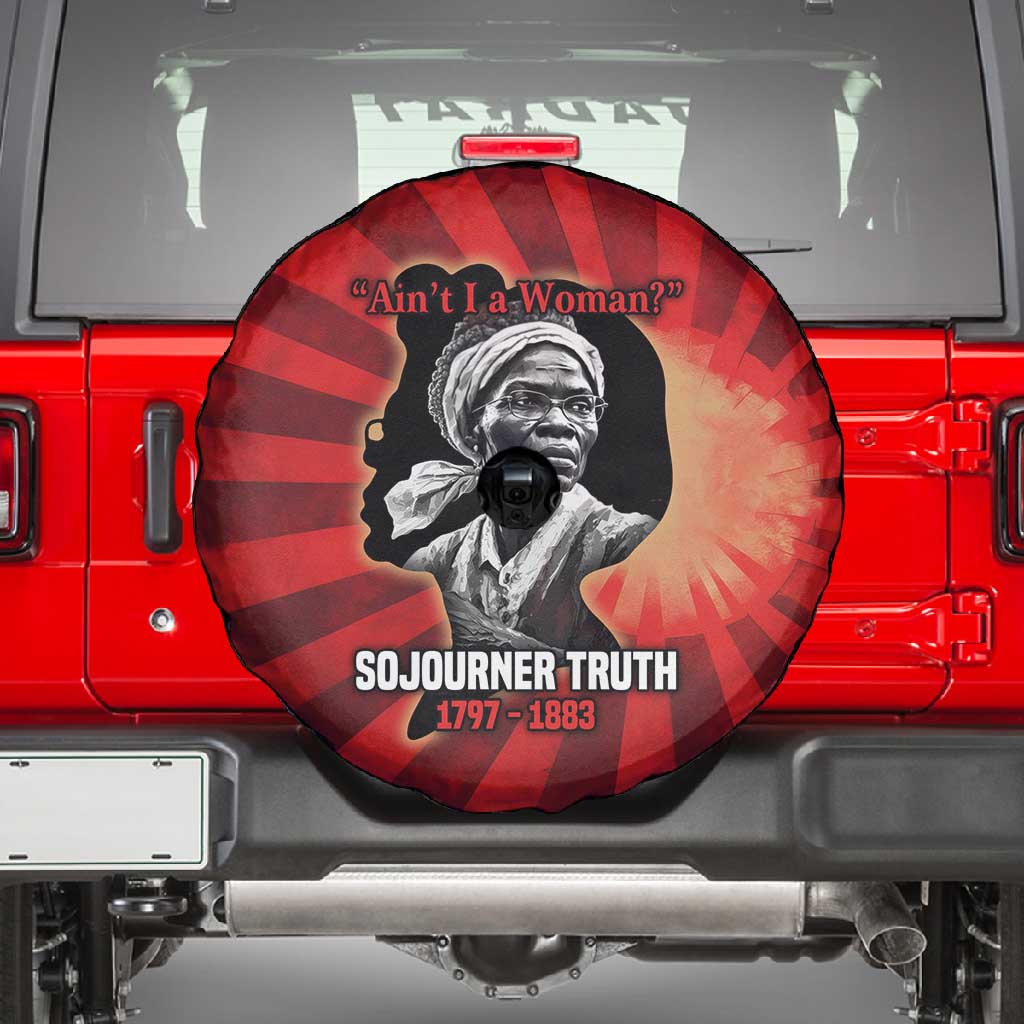Sojourner Truth Spare Tire Cover Ain’t I a Woman - Akron 1851 Speech Tribute Design - Wonder Print Shop