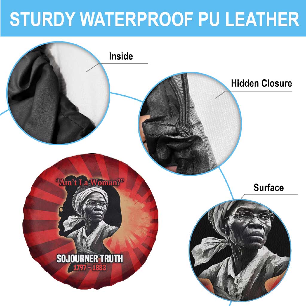 Sojourner Truth Spare Tire Cover Ain’t I a Woman - Akron 1851 Speech Tribute Design - Wonder Print Shop