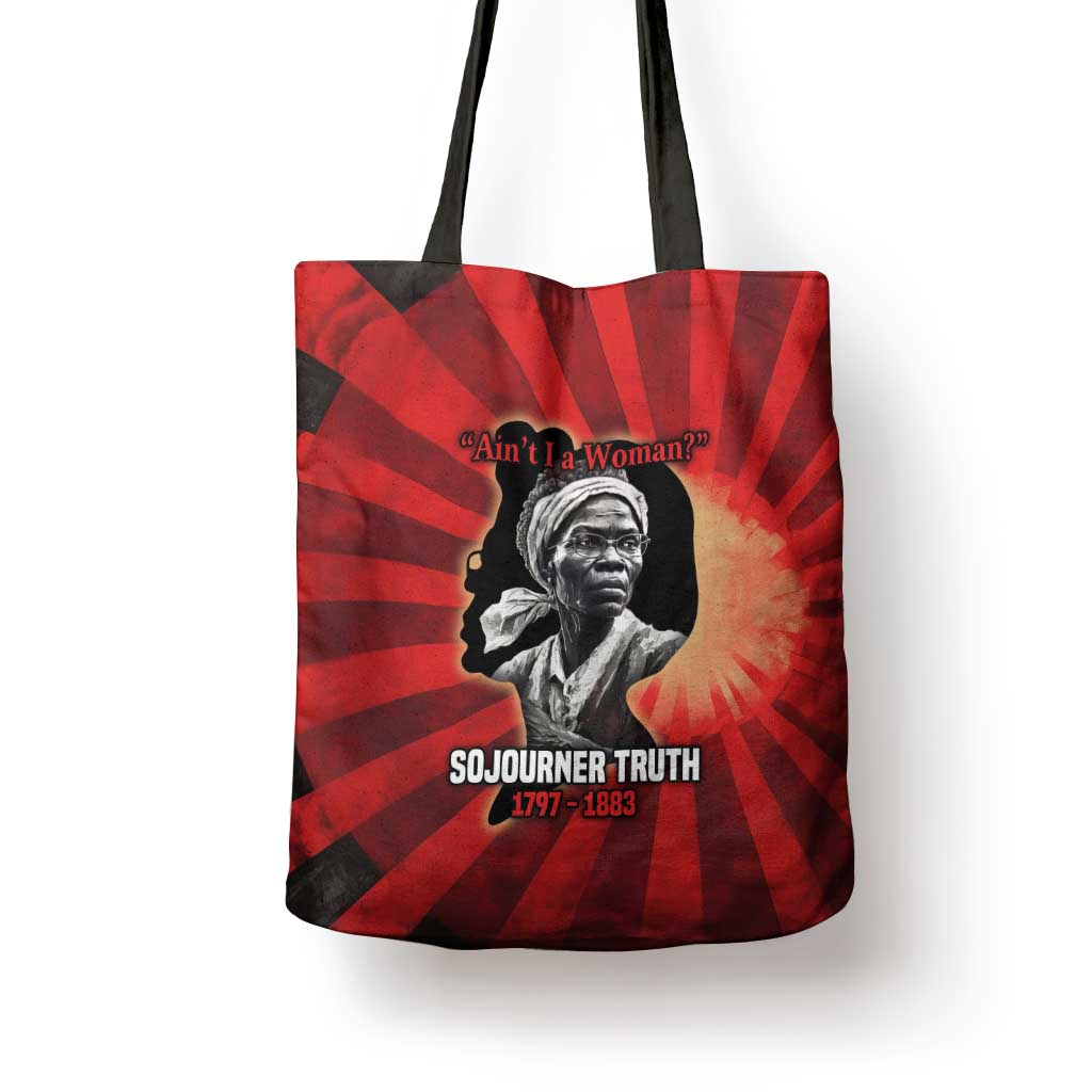 Sojourner Truth Tote Bag Ain’t I a Woman - Akron 1851 Speech Tribute Design - Wonder Print Shop
