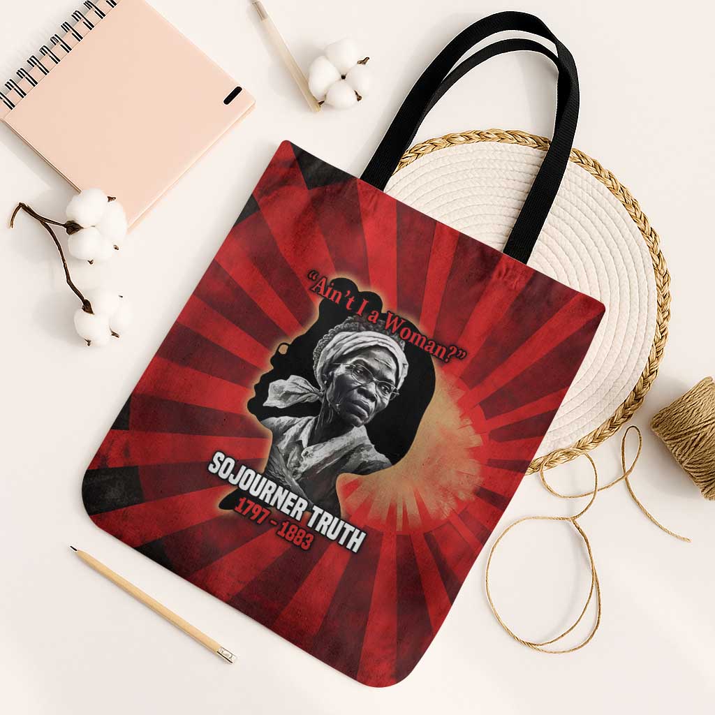 Sojourner Truth Tote Bag Ain’t I a Woman - Akron 1851 Speech Tribute Design - Wonder Print Shop