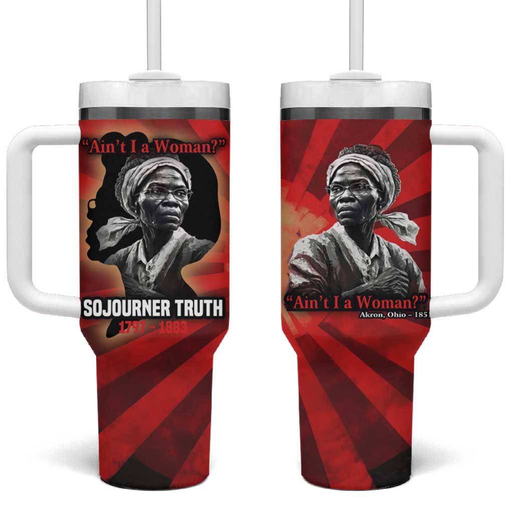 Sojourner Truth Tumbler With Handle Ain’t I a Woman - Akron 1851 Speech Tribute Design - Wonder Print Shop