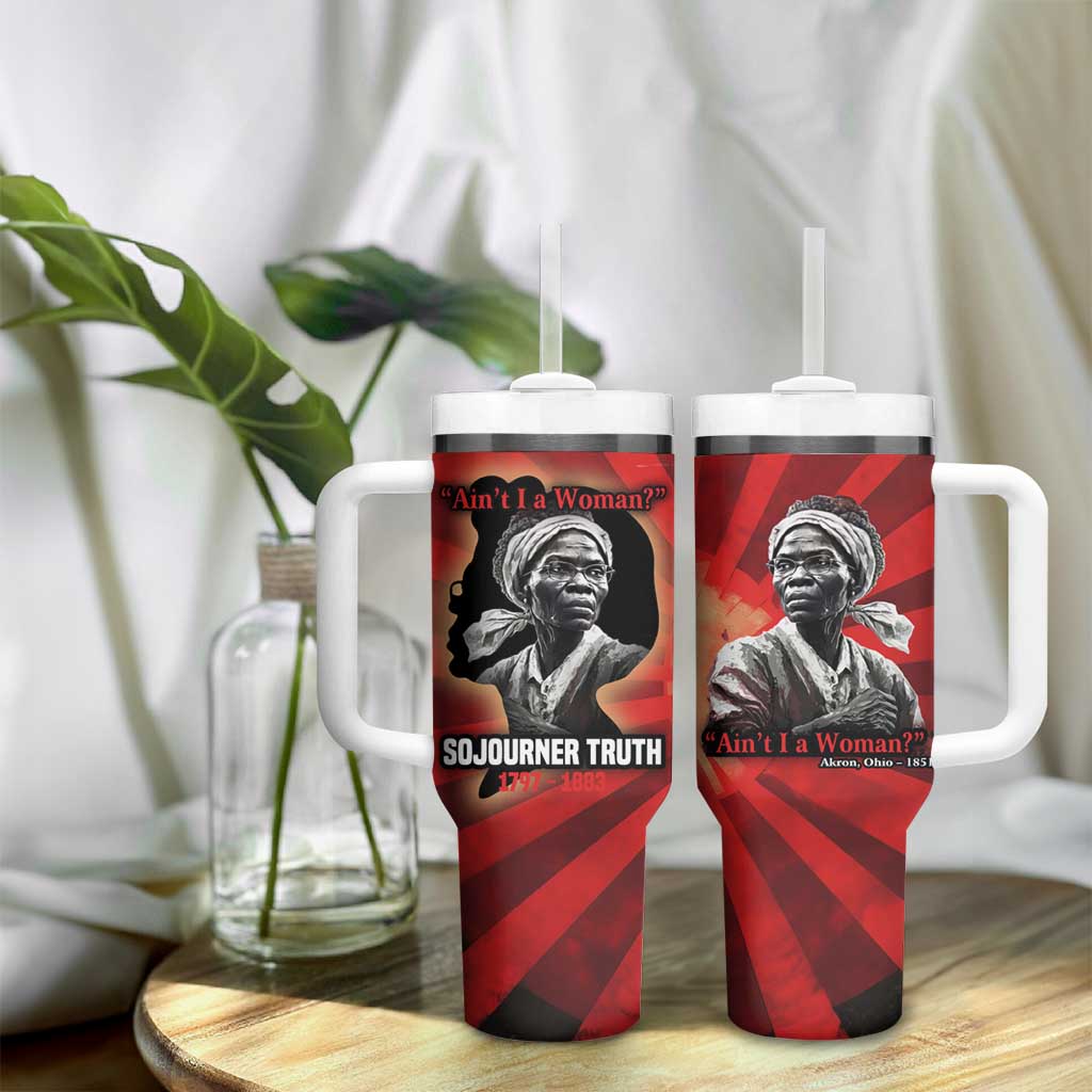 Sojourner Truth Tumbler With Handle Ain’t I a Woman - Akron 1851 Speech Tribute Design - Wonder Print Shop