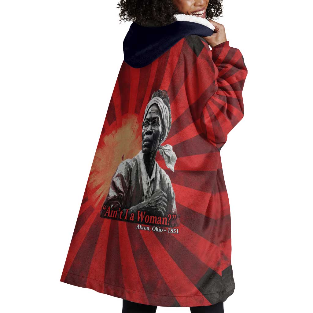 Sojourner Truth Wearable Blanket Hoodie Ain’t I a Woman - Akron 1851 Speech Tribute Design - Wonder Print Shop