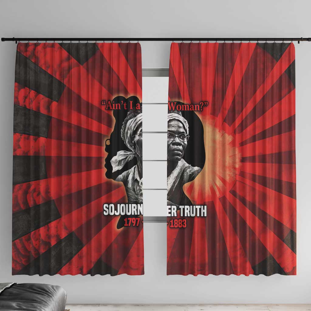 Sojourner Truth Window Curtain Ain’t I a Woman - Akron 1851 Speech Tribute Design - Wonder Print Shop