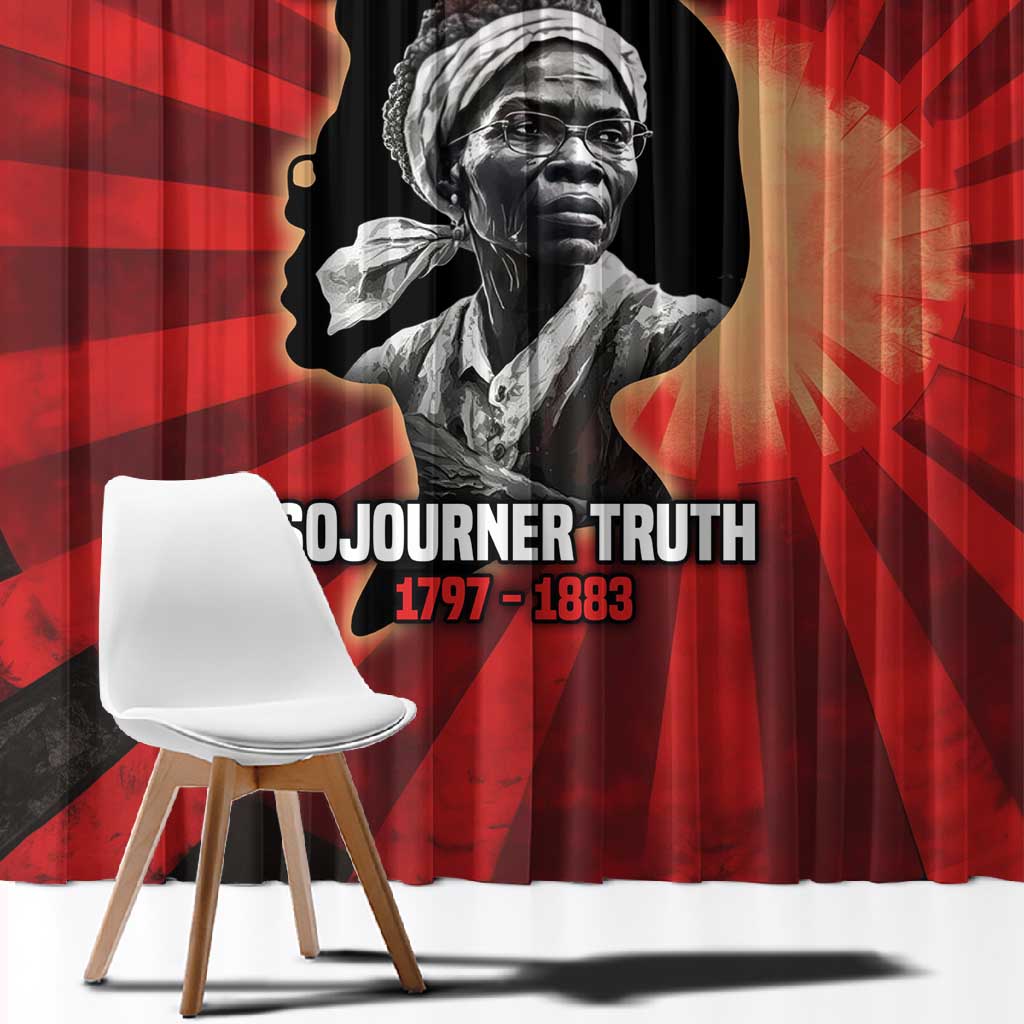 Sojourner Truth Window Curtain Ain’t I a Woman - Akron 1851 Speech Tribute Design - Wonder Print Shop