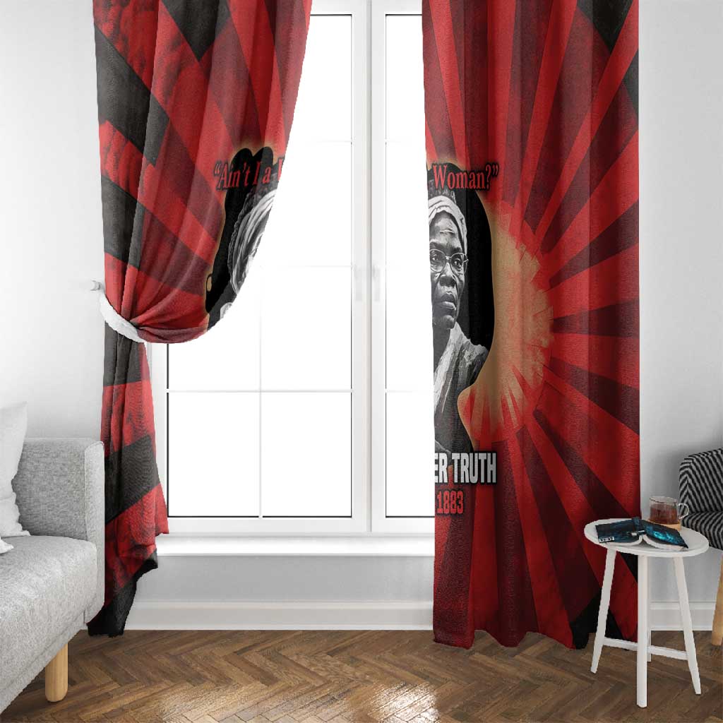 Sojourner Truth Window Curtain Ain’t I a Woman - Akron 1851 Speech Tribute Design - Wonder Print Shop