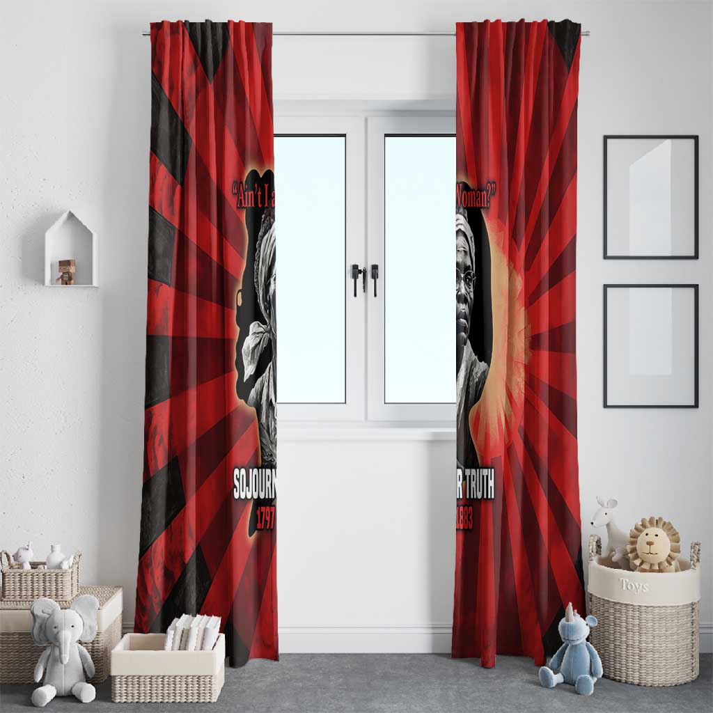 Sojourner Truth Window Curtain Ain’t I a Woman - Akron 1851 Speech Tribute Design - Wonder Print Shop