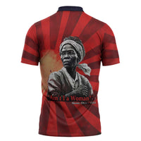 Sojourner Truth Zipper Polo Shirt Ain’t I a Woman - Akron 1851 Speech Tribute Design - Wonder Print Shop