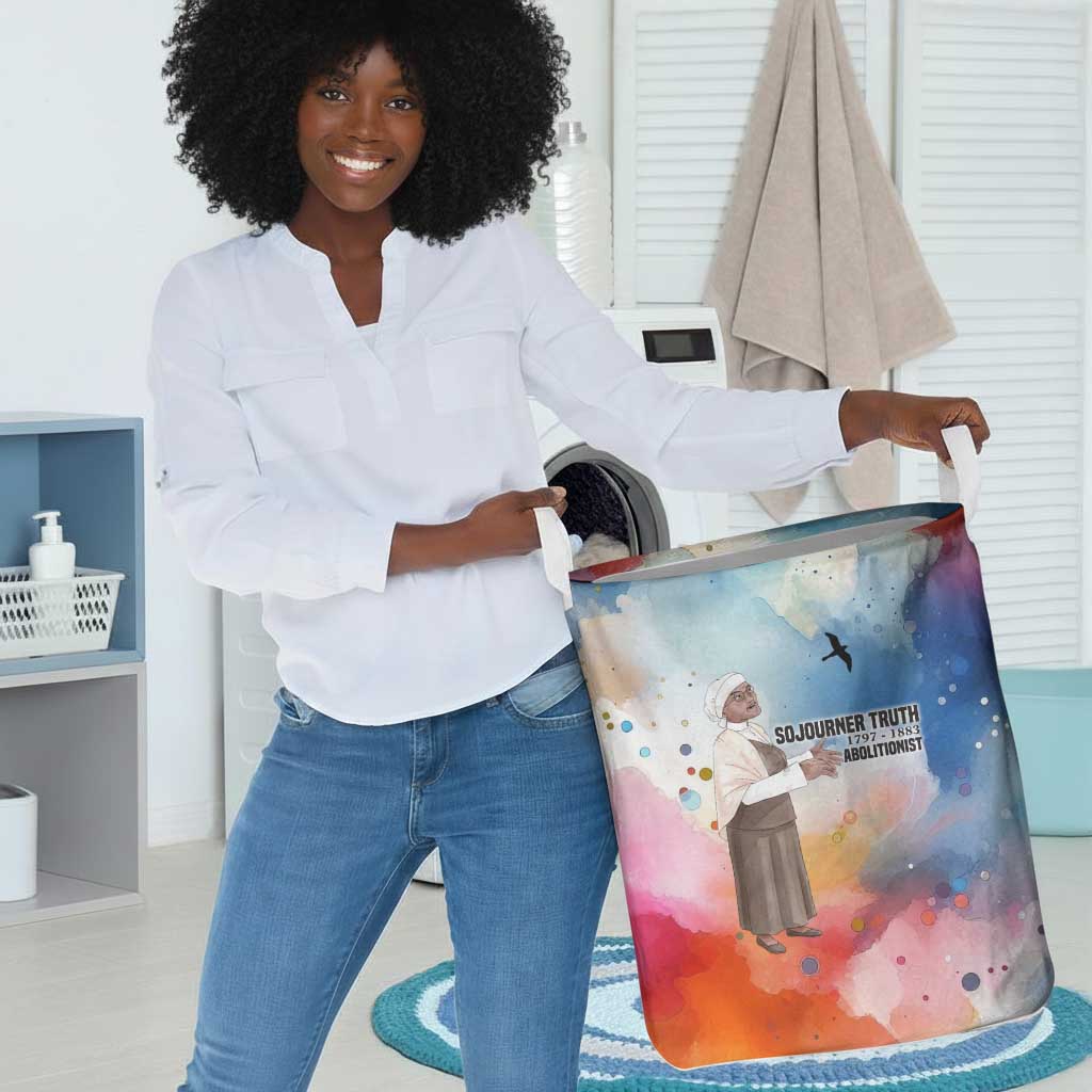 Sojourner Truth Laundry Basket I Sell the Shadow - Abolitionist Legacy Watercolor Design - Wonder Print Shop