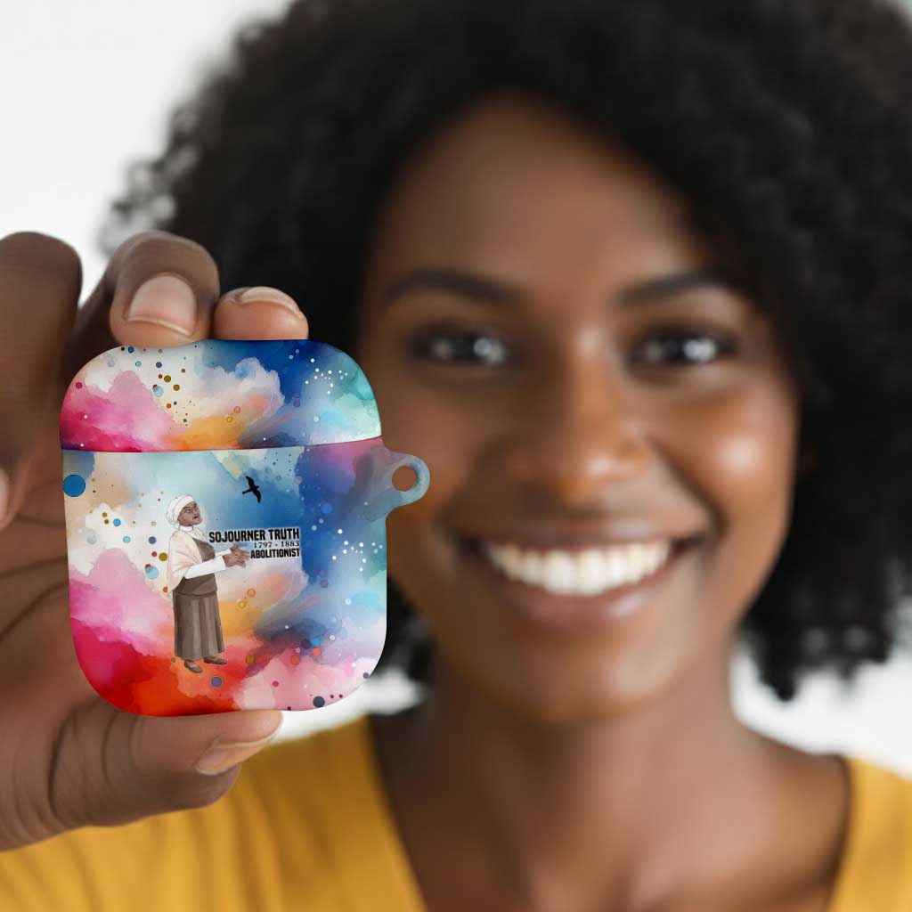 Sojourner Truth AirPods Case I Sell the Shadow - Abolitionist Legacy Watercolor Design - Wonder Print Shop