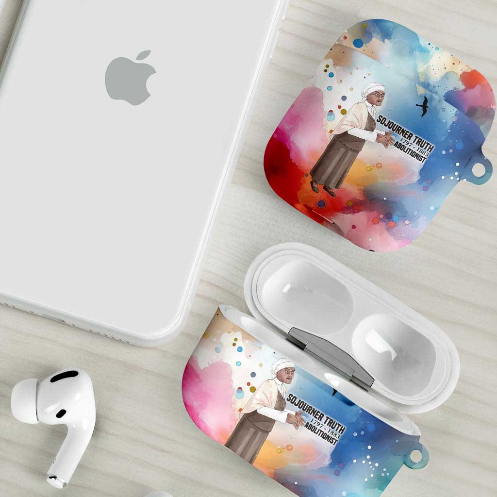 Sojourner Truth AirPods Case I Sell the Shadow - Abolitionist Legacy Watercolor Design - Wonder Print Shop