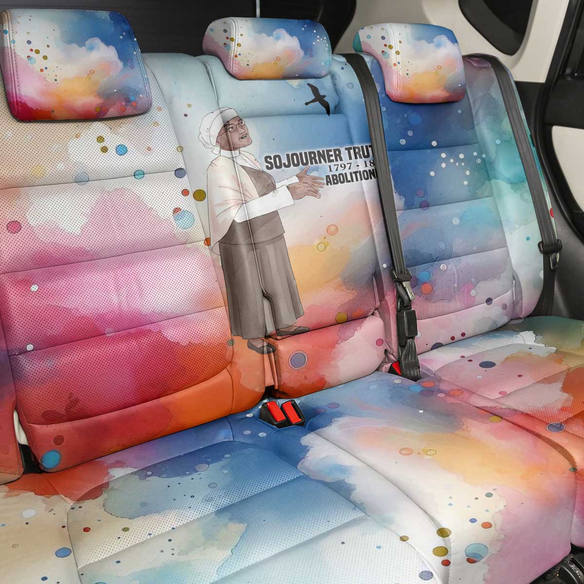 Sojourner Truth Back Car Seat Cover I Sell the Shadow - Abolitionist Legacy Watercolor Design - Wonder Print Shop