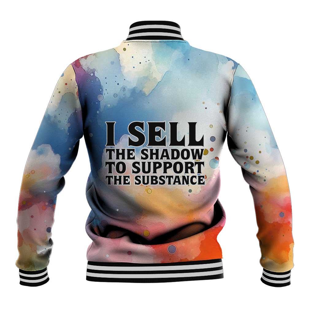 Sojourner Truth Baseball Jacket I Sell the Shadow - Abolitionist Legacy Watercolor Design - Wonder Print Shop