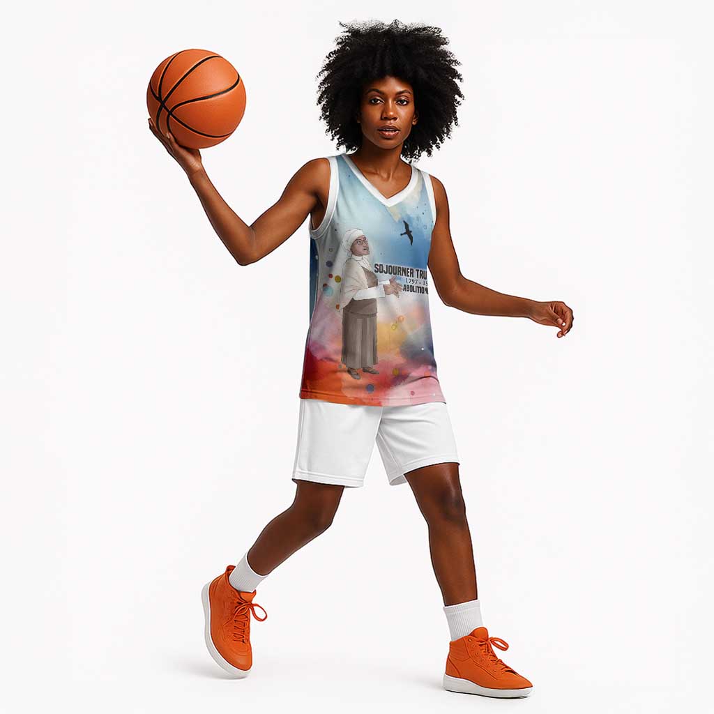 Sojourner Truth Basketball Jersey I Sell the Shadow - Abolitionist Legacy Watercolor Design - Wonder Print Shop