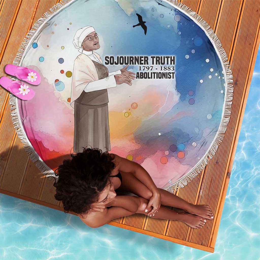 Sojourner Truth Beach Blanket I Sell the Shadow - Abolitionist Legacy Watercolor Design - Wonder Print Shop