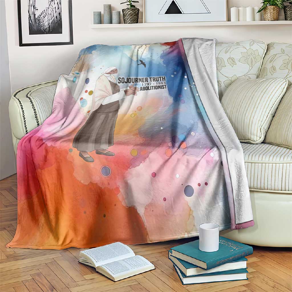 Sojourner Truth Blanket I Sell the Shadow - Abolitionist Legacy Watercolor Design - Wonder Print Shop
