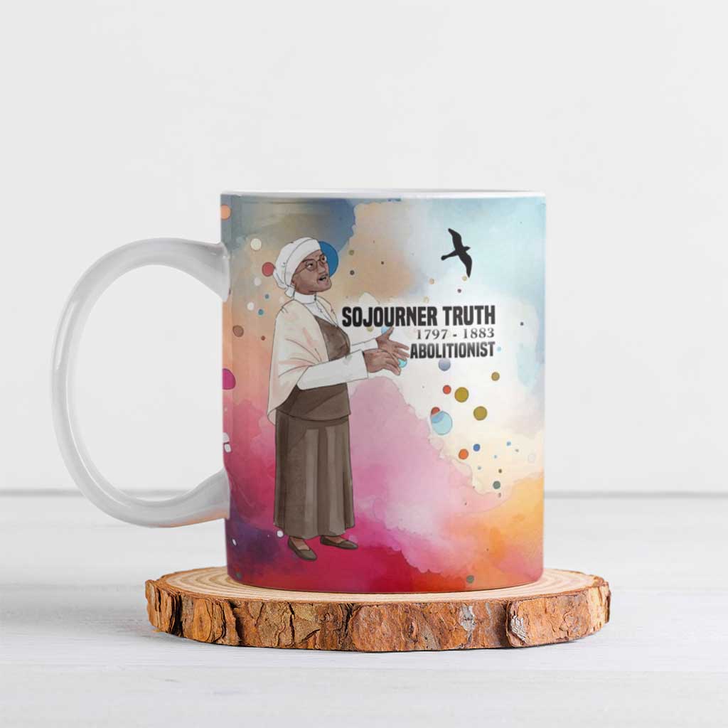 Sojourner Truth Ceramic Mug I Sell the Shadow - Abolitionist Legacy Watercolor Design - Wonder Print Shop