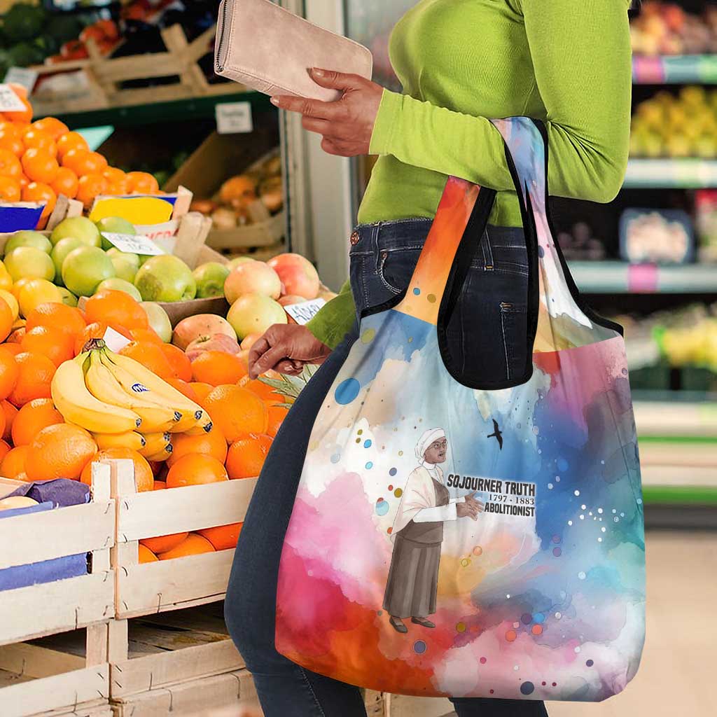 Sojourner Truth Grocery Bag I Sell the Shadow - Abolitionist Legacy Watercolor Design - Wonder Print Shop