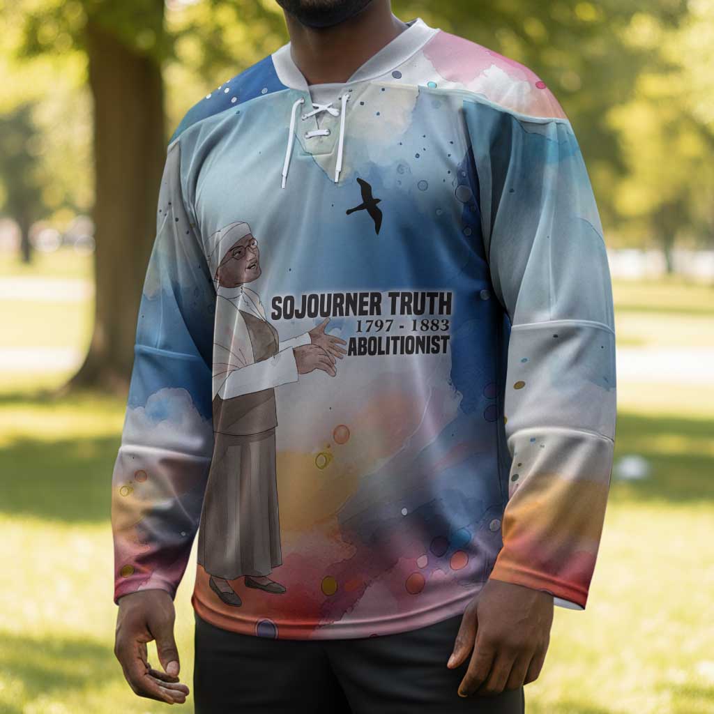 Sojourner Truth Hockey Jersey I Sell the Shadow - Abolitionist Legacy Watercolor Design - Wonder Print Shop