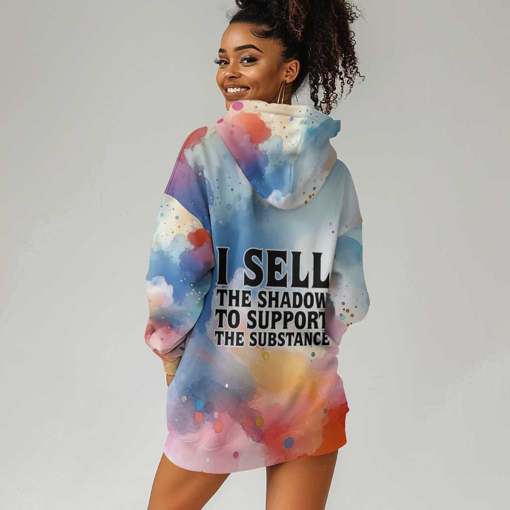 Sojourner Truth Hoodie Dress I Sell the Shadow - Abolitionist Legacy Watercolor Design - Wonder Print Shop