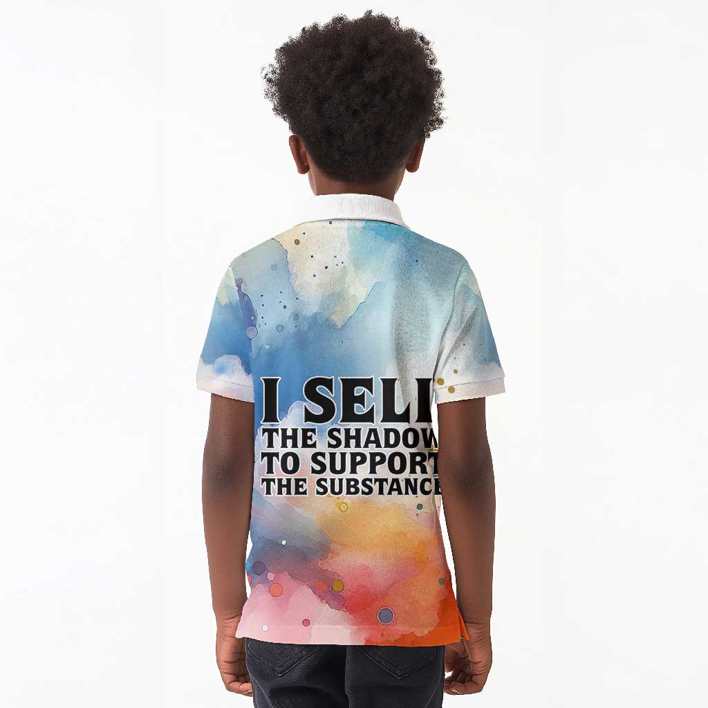 Sojourner Truth Kid Polo Shirt I Sell the Shadow - Abolitionist Legacy Watercolor Design TS04