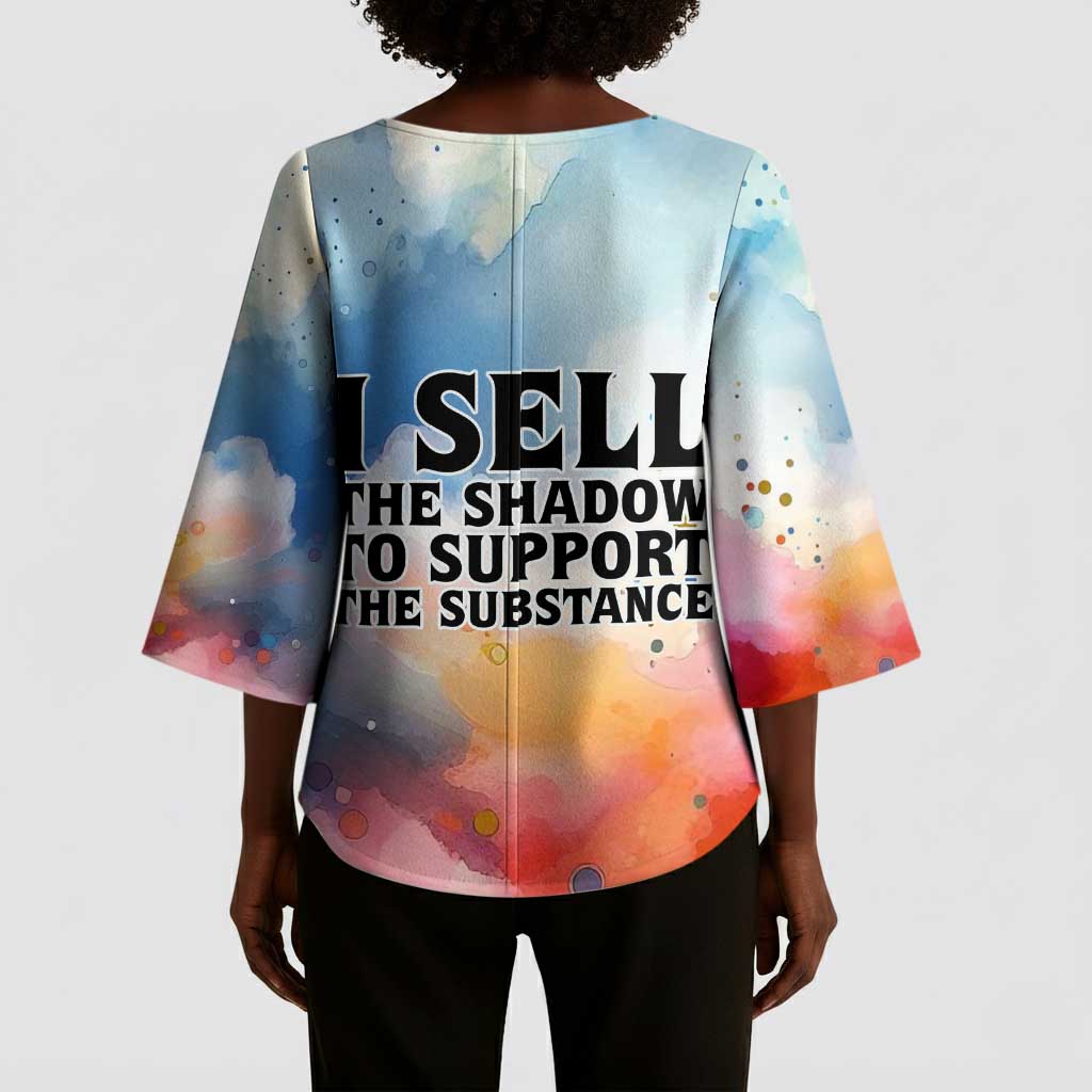 Sojourner Truth Kimono Sleeve Blouse I Sell the Shadow - Abolitionist Legacy Watercolor Design - Wonder Print Shop