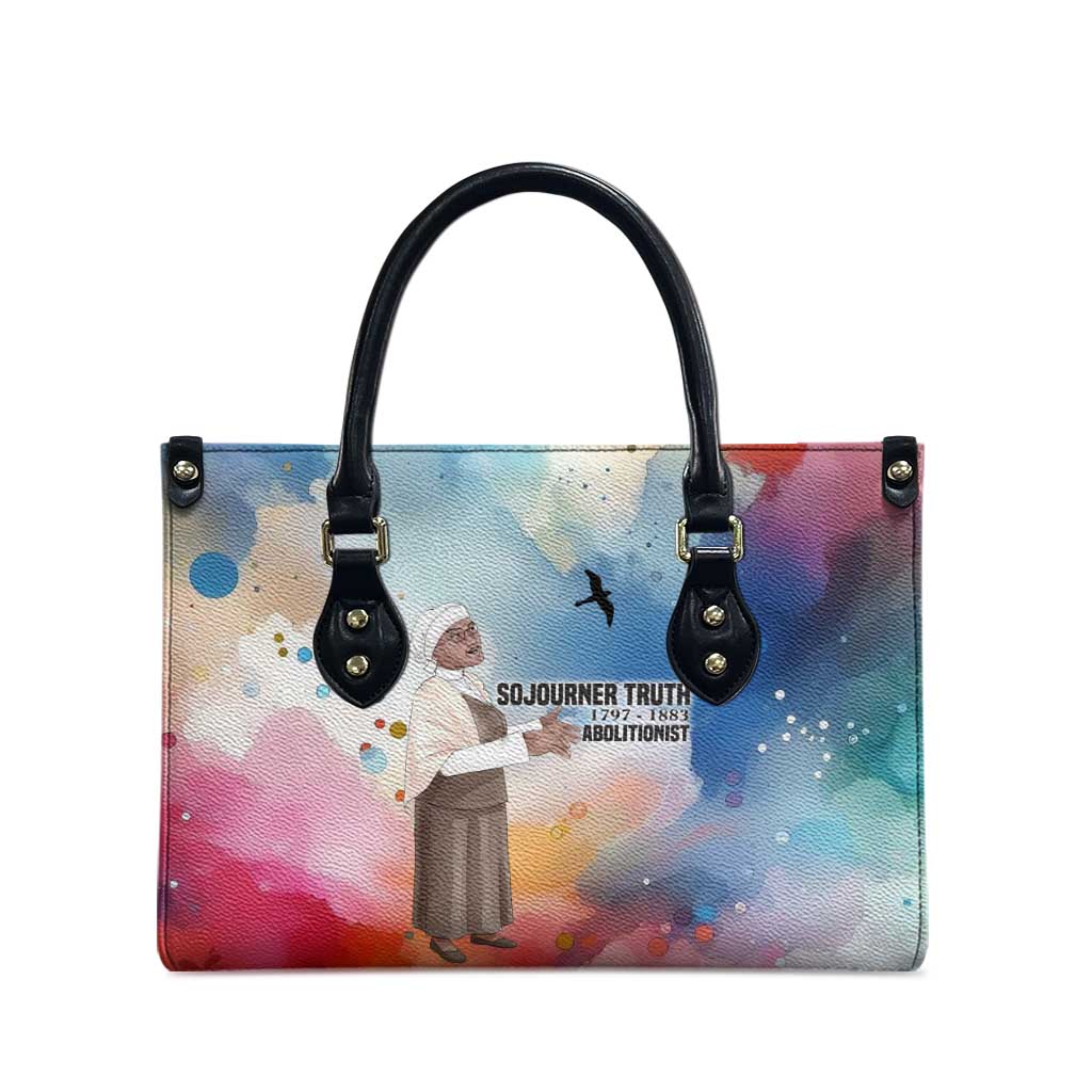 Sojourner Truth Leather Bag I Sell the Shadow - Abolitionist Legacy Watercolor Design - Wonder Print Shop