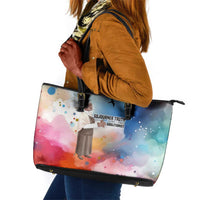 Sojourner Truth Leather Tote Bag I Sell the Shadow - Abolitionist Legacy Watercolor Design - Wonder Print Shop
