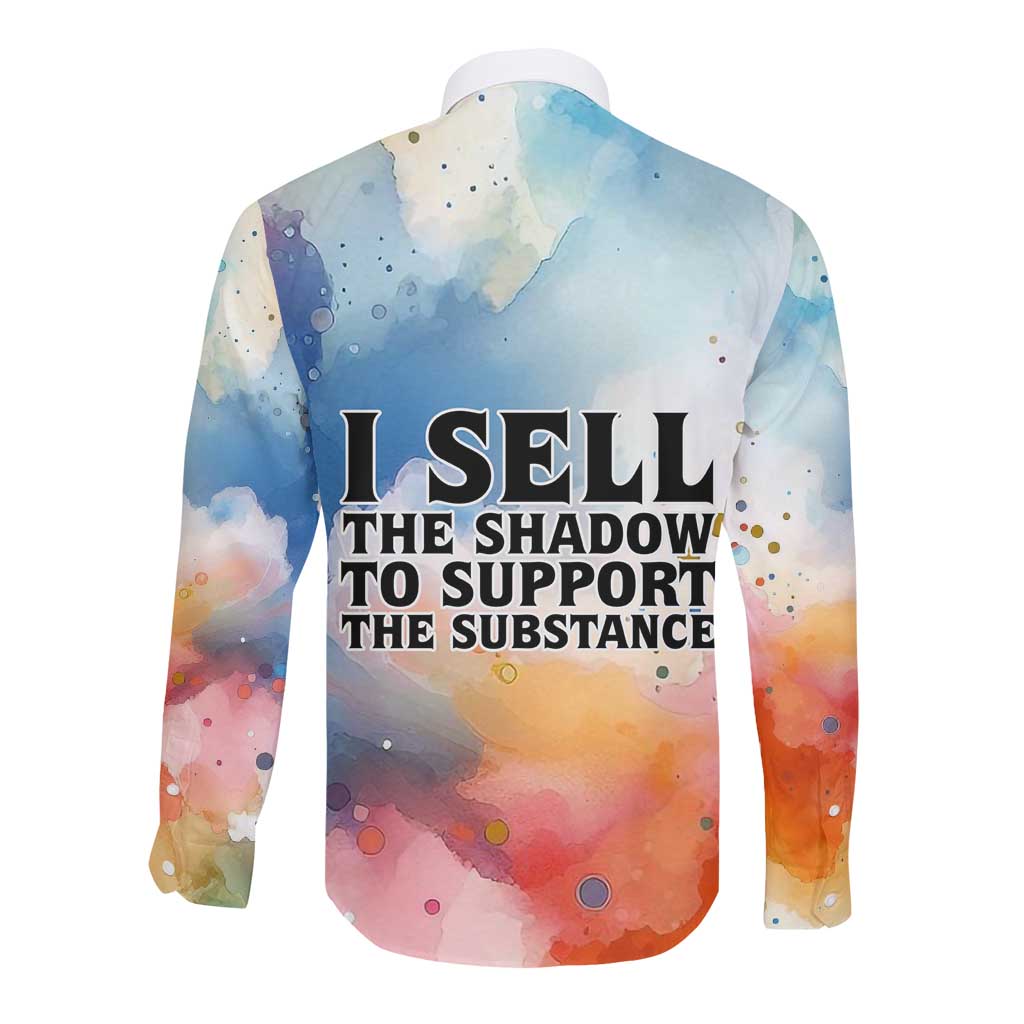 Sojourner Truth Long Sleeve Button Shirt I Sell the Shadow - Abolitionist Legacy Watercolor Design - Wonder Print Shop