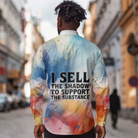 Sojourner Truth Long Sleeve Button Shirt I Sell the Shadow - Abolitionist Legacy Watercolor Design - Wonder Print Shop