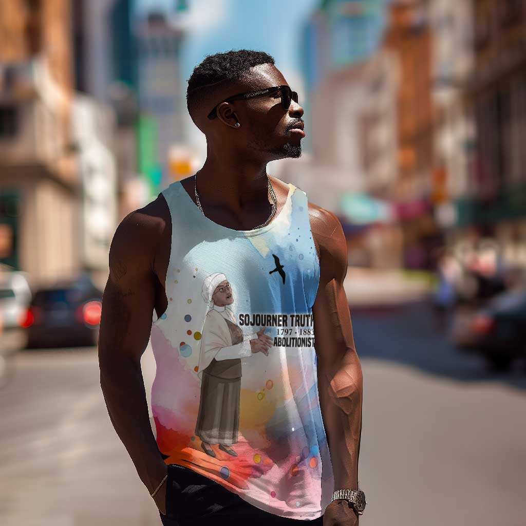 Sojourner Truth Men Tank Top I Sell the Shadow - Abolitionist Legacy Watercolor Design - Wonder Print Shop