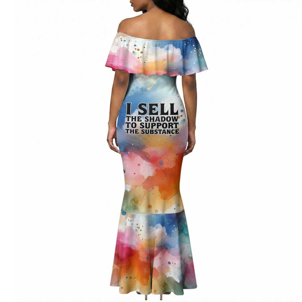 Sojourner Truth Mermaid Dress I Sell the Shadow - Abolitionist Legacy Watercolor Design TS04
