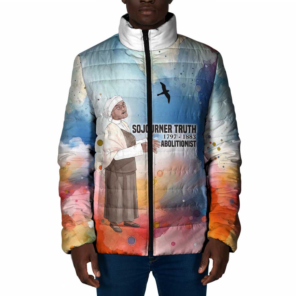 Sojourner Truth Padded Jacket I Sell the Shadow - Abolitionist Legacy Watercolor Design - Wonder Print Shop
