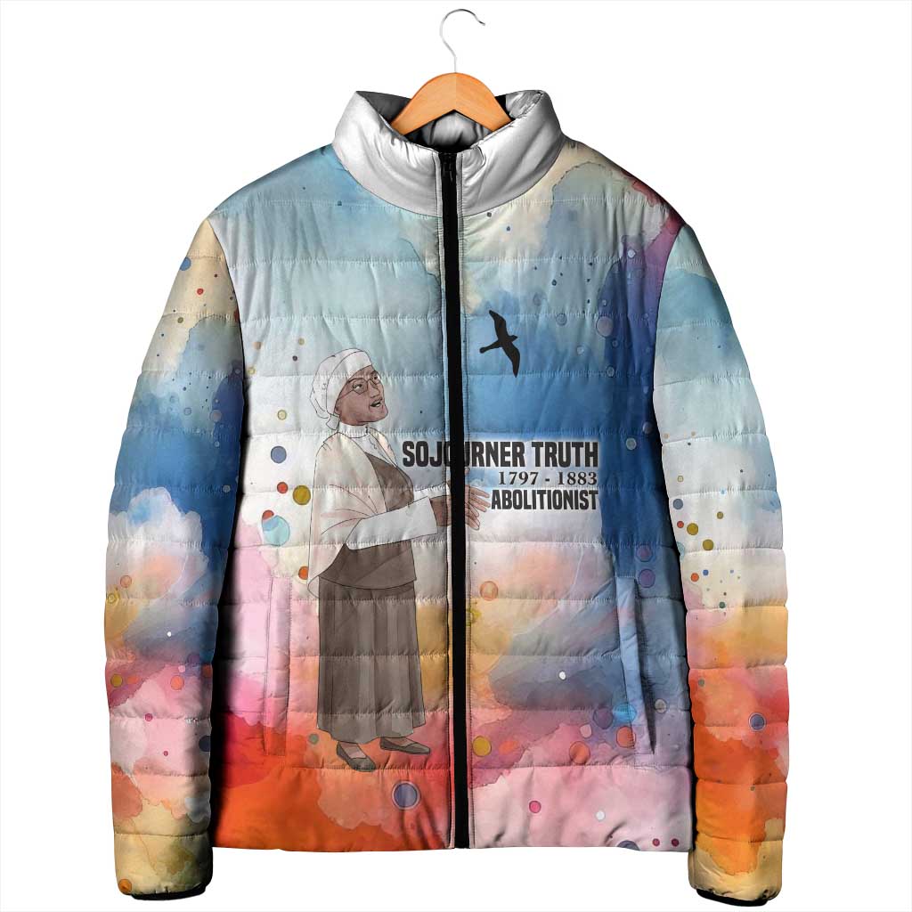 Sojourner Truth Padded Jacket I Sell the Shadow - Abolitionist Legacy Watercolor Design - Wonder Print Shop