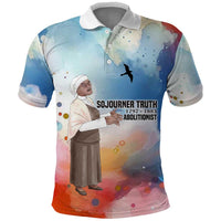 Sojourner Truth Polo Shirt I Sell the Shadow - Abolitionist Legacy Watercolor Design TS04