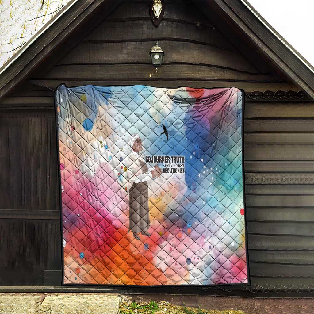 Sojourner Truth Quilt I Sell the Shadow - Abolitionist Legacy Watercolor Design - Wonder Print Shop